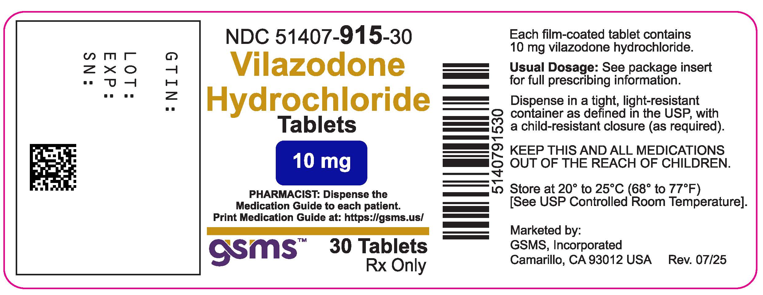 Vilazodone Hydrochloride